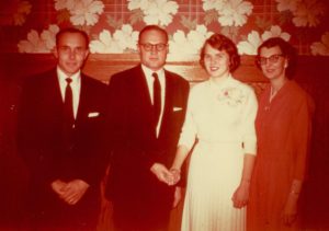 Wedding of Daniel and Arlene Smith with Maynard and Fannie as witnesses